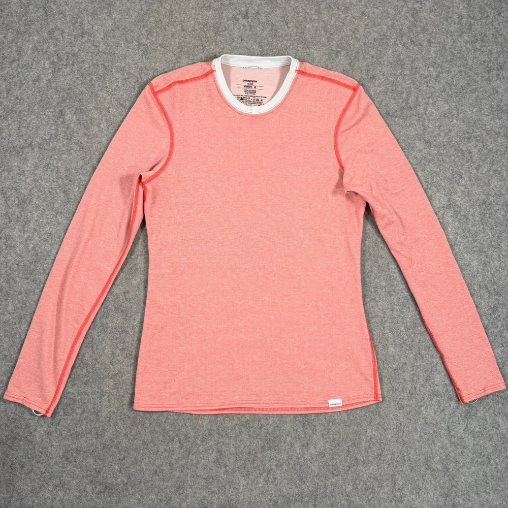 Patagonia Salmon Capilene 2 Lightweight Crew Neck Shirt Women's Size Medium